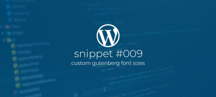 Custom Gutenberg font sizes