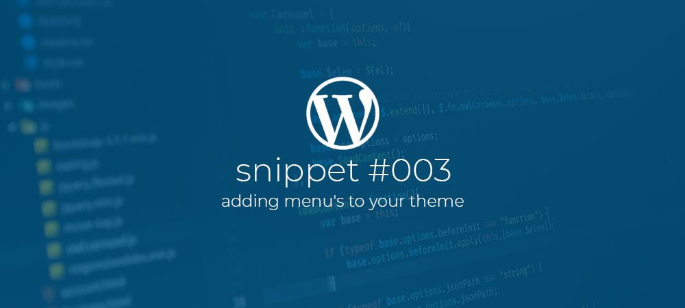 Adding menu’s to your WordPress theme