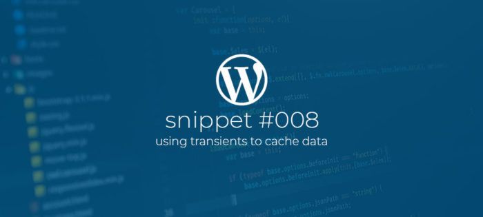Using WordPress transients to cache data.