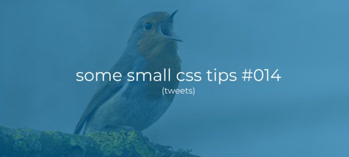 Some small css tips #014